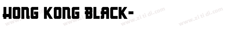 HONG KONG BLACK字体转换